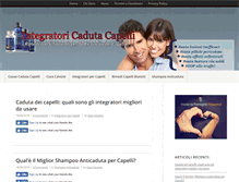 Tablet Screenshot of integratoricadutacapelli.com